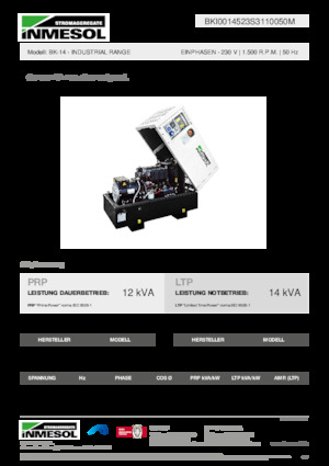 Groupes électrogènes à diesel INMESOL BK-14