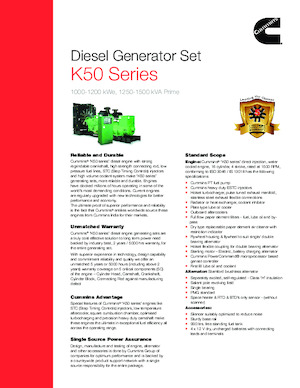 Groupes électrogènes à diesel Cummins C1250D5P