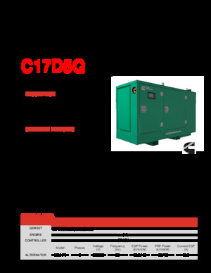 Groupes électrogènes à diesel Cummins C17D5Q