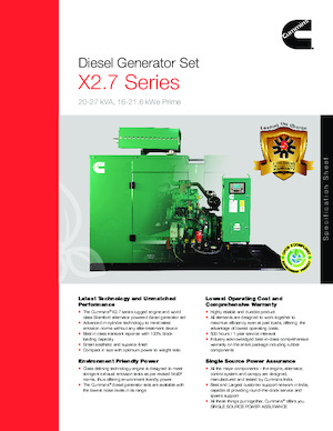 Groupes électrogènes à diesel Cummins C25D5P