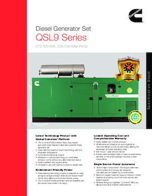 Groupes électrogènes à diesel Cummins C300D5P