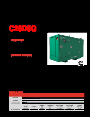 Groupes électrogènes à diesel Cummins C28D5Q
