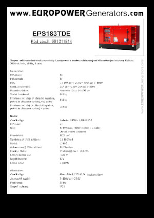 Groupes électrogènes à diesel Europower EPS183TDE (MA)