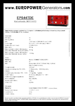 Groupes électrogènes à diesel Europower EPS44TDE (LS)