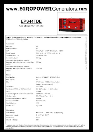 Groupes électrogènes à diesel Europower EPS44TDE (MA)
