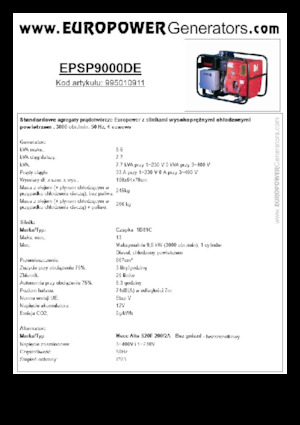 Groupes électrogènes à diesel Europower EPSP9000DE (MA)