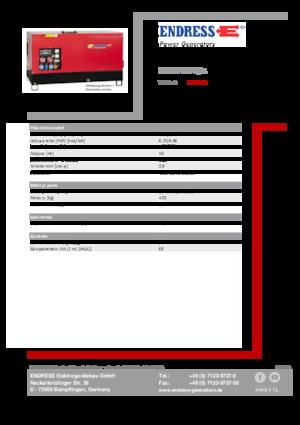 Groupes électrogènes à diesel Endress ESE 10 YW-B/A 