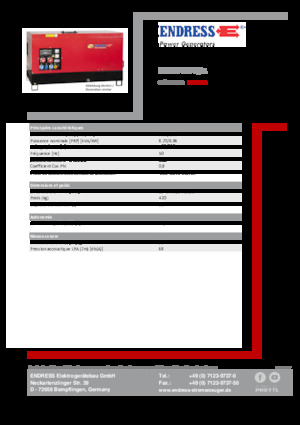 Groupes électrogènes à diesel Endress ESE 10 YW-B/A 