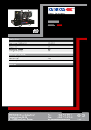 Groupes électrogènes à diesel Endress ESE 110 IW