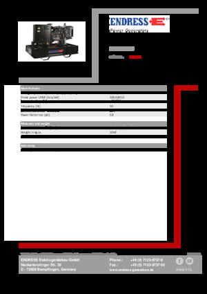 Groupes électrogènes à diesel Endress ESE 110 IW