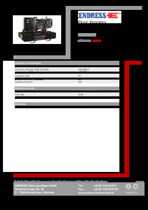 Groupes électrogènes à diesel Endress ESE 110 IW