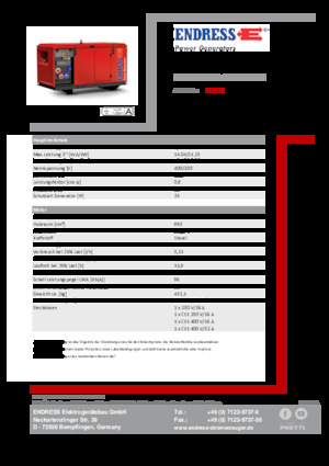 Groupes électrogènes à diesel Endress ESE 1306 DYS-GT ES ISO DI