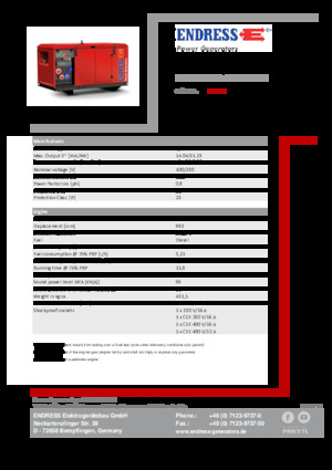 Groupes électrogènes à diesel Endress ESE 1306 DYS-GT ES ISO DI