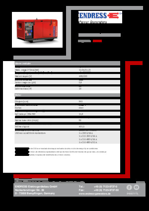 Groupes électrogènes à diesel Endress ESE 1306 DYS-GT ES ISO DI
