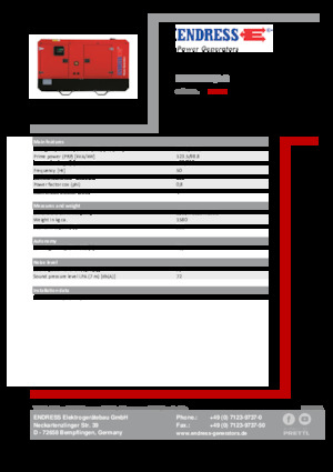 Groupes électrogènes à diesel Endress ESE 135 IW/AS