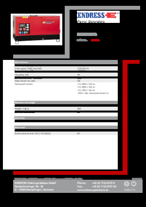 Groupes électrogènes à diesel Endress ESE 15 YW-B