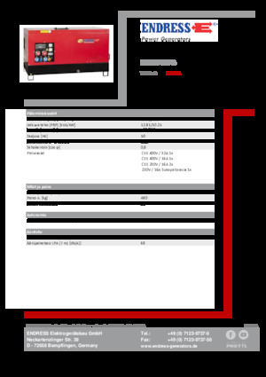 Groupes électrogènes à diesel Endress ESE 15 YW-B