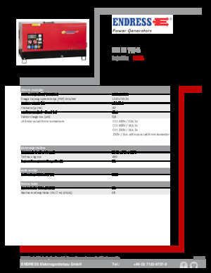 Groupes électrogènes à diesel Endress ESE 15 YW-B