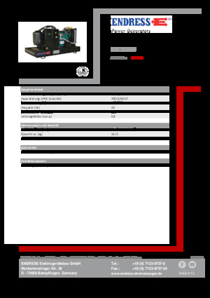 Groupes électrogènes à diesel Endress ESE 220 IW