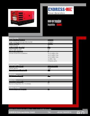 Groupes électrogènes à diesel Endress ESE 45 YW/RS