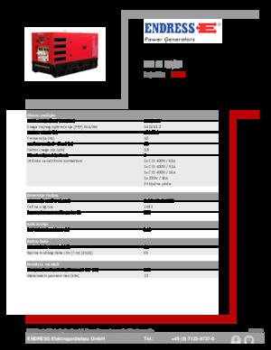 Groupes électrogènes à diesel Endress ESE 60 IW/RS