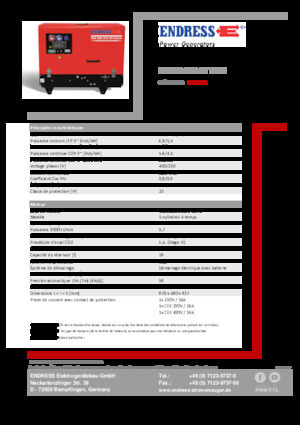 Groupes électrogènes à essence Endress ESE 608 DYS-GT ES DI