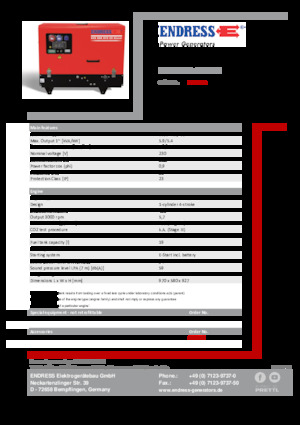 Groupes électrogènes à essence Endress ESE 608 YS-GT ES DI