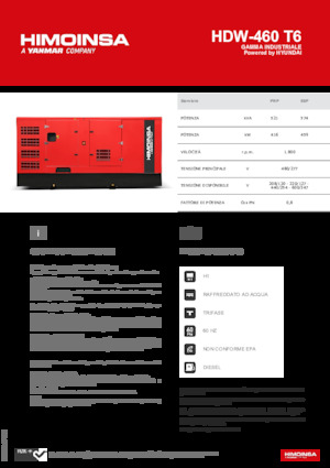 Groupes électrogènes à diesel HIMOINSA HDW-460 T6