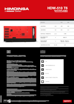 Groupes électrogènes à diesel HIMOINSA HDW-510 T6