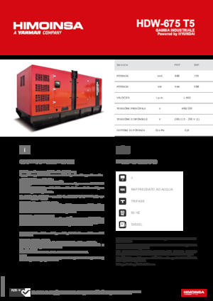 Groupes électrogènes à diesel HIMOINSA HDW-675 T5
