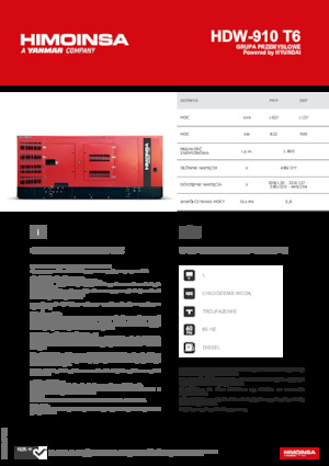 Groupes électrogènes à diesel HIMOINSA HDW-910 T6