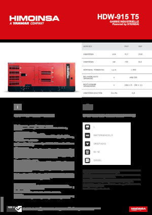 Groupes électrogènes à diesel HIMOINSA HDW-915 T5