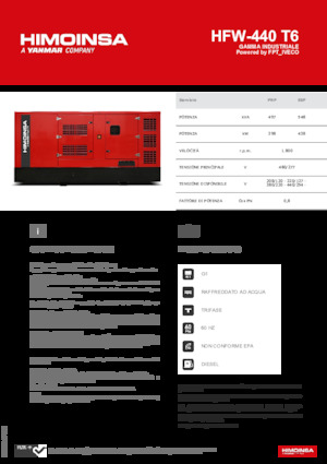 Groupes électrogènes à diesel HIMOINSA HFW-440 T6