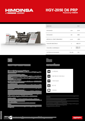 Groupes électrogènes à diesel HIMOINSA HGY-2050 D6 PRP