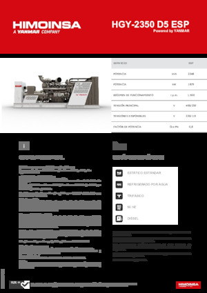 Groupes électrogènes à diesel HIMOINSA HGY-2350 D5 ESP