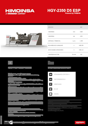 Groupes électrogènes à diesel HIMOINSA HGY-2350 D5 ESP