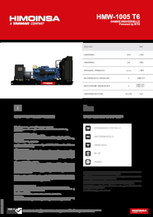 Groupes électrogènes à diesel HIMOINSA HMW-1005 T6