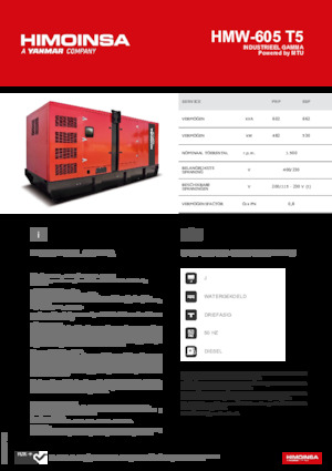 Groupes électrogènes à diesel HIMOINSA HMW-605 T5