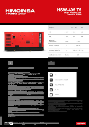 Groupes électrogènes à diesel HIMOINSA HSW-405 T5