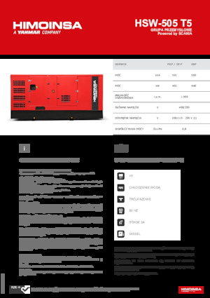 Groupes électrogènes à diesel HIMOINSA HSW-505 T5