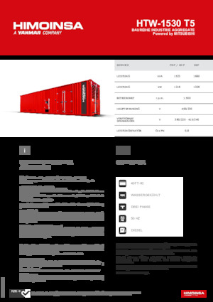 Groupes électrogènes à diesel HIMOINSA HTW-1530 T5