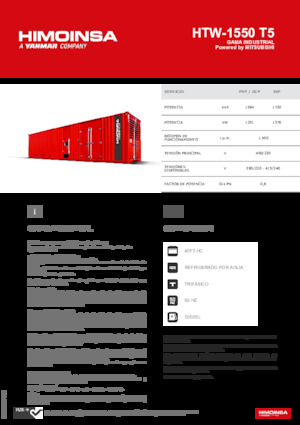 Groupes électrogènes à diesel HIMOINSA HTW-1550 T5