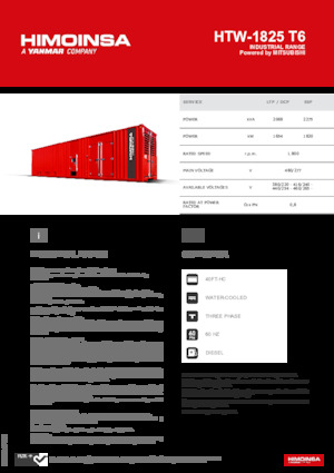 Groupes électrogènes à diesel HIMOINSA HTW-1825 T6