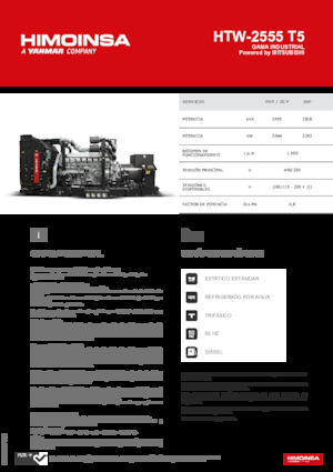 Groupes électrogènes à diesel HIMOINSA HTW-2555 T5
