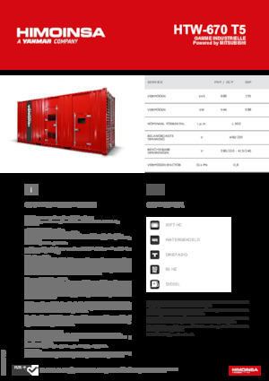 Groupes électrogènes à diesel HIMOINSA HTW-670 T5