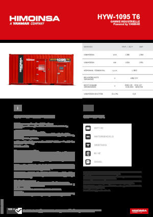 Groupes électrogènes à diesel HIMOINSA HYW-1095 T6