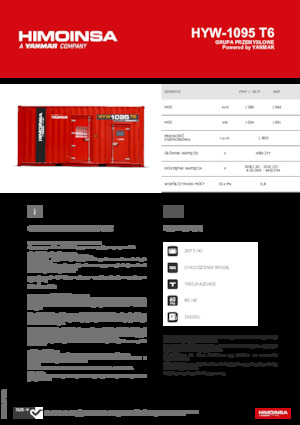 Groupes électrogènes à diesel HIMOINSA HYW-1095 T6