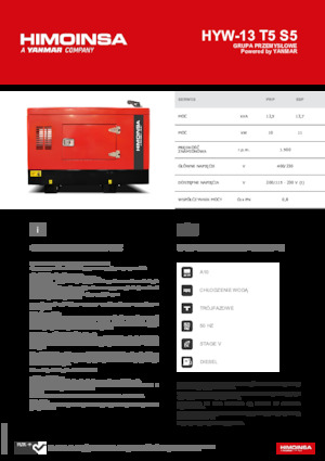 Groupes électrogènes à diesel HIMOINSA HYW-13 T5 S5