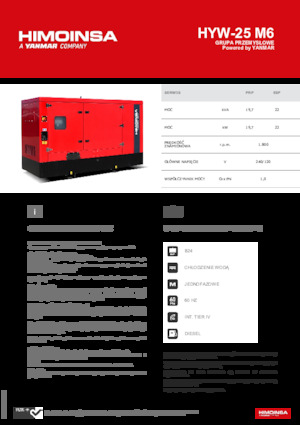 Groupes électrogènes à diesel HIMOINSA HYW-25 M6