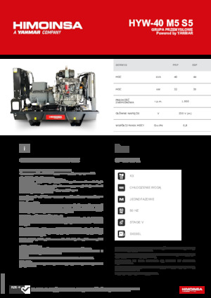 Groupes électrogènes à diesel HIMOINSA HYW-40 M5 S5